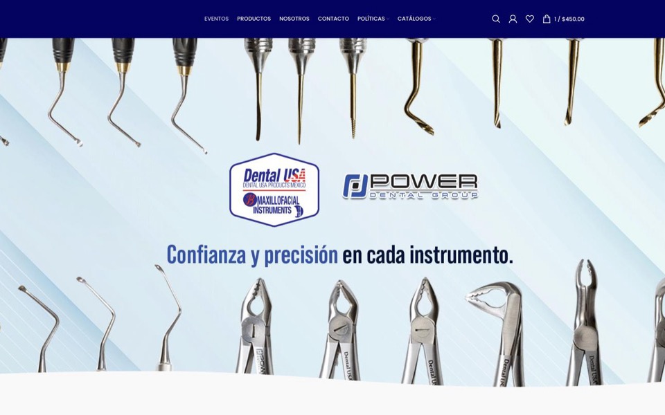 Captura del sitio de Dental USA México
