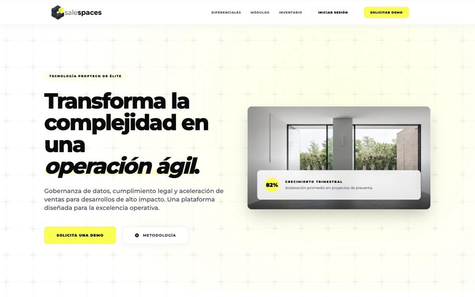 Captura del sitio de Salespaces